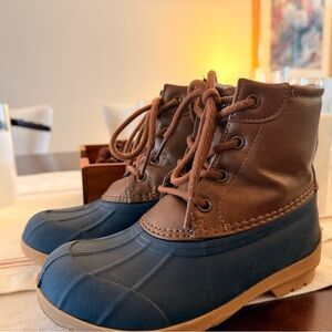 Sperry Duck Boots Kids - Brown and Navy